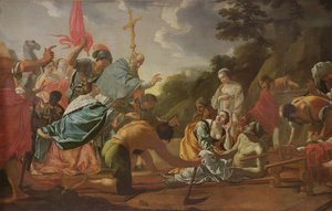 De Uitvinding van het Ware Kruis door Simon Vouet